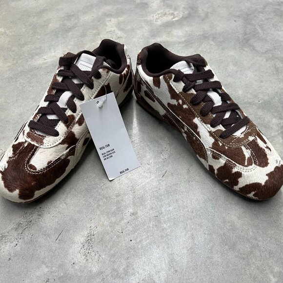 Puma Speedcat Cow Chocolate Brown Gumn Ivory Women's 406141 01 - New - Picture 5 of 6
